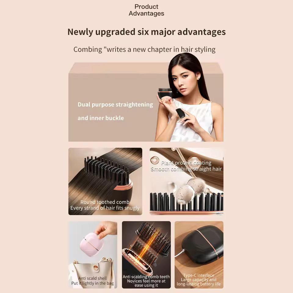 Avelisha™ Cordless Mini Hair Straightener ✨